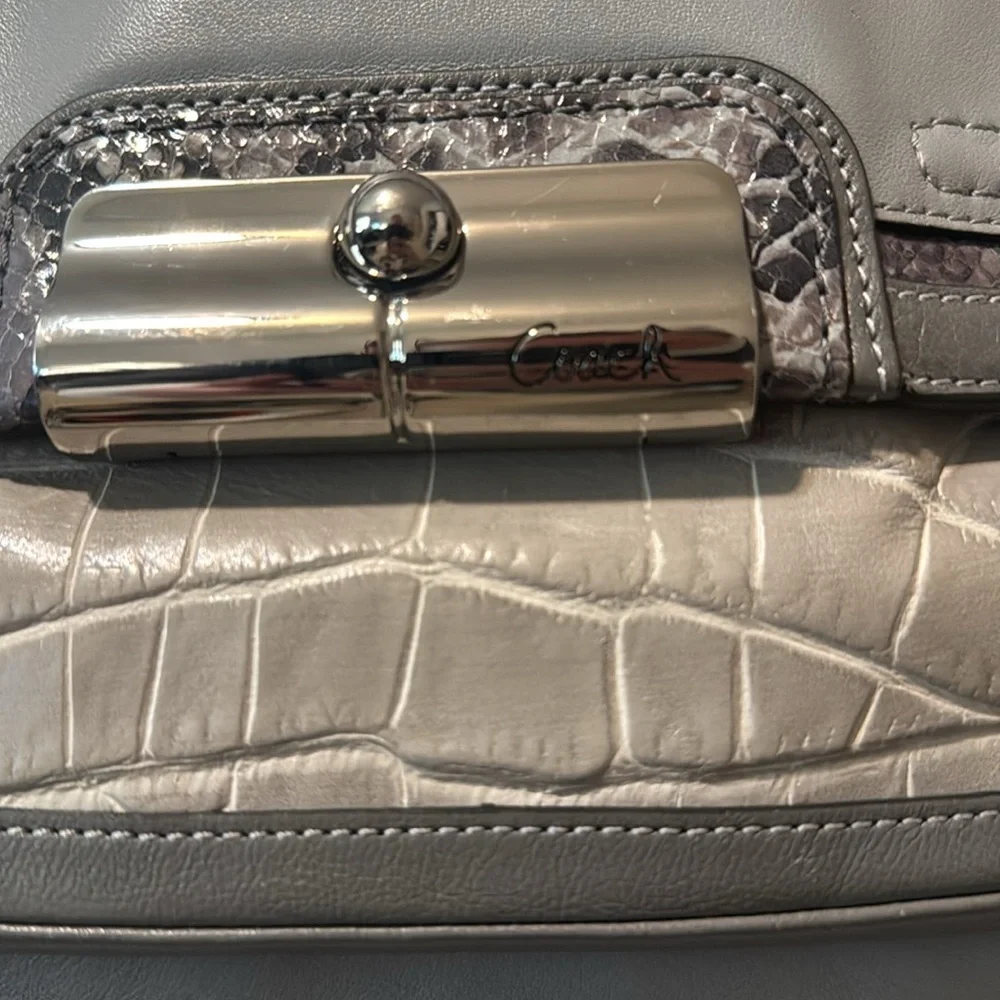 Coach Kristin Spectator Leather East/West zip shoulder bag